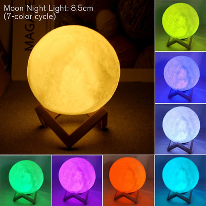 Moon Lamp LED Night Light with Stand