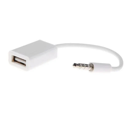 3.5mm AUX to USB Female Converter Cable for Car Audio