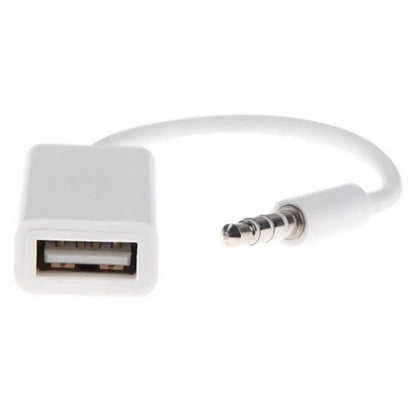 3.5mm AUX to USB Female Converter Cable for Car Audio