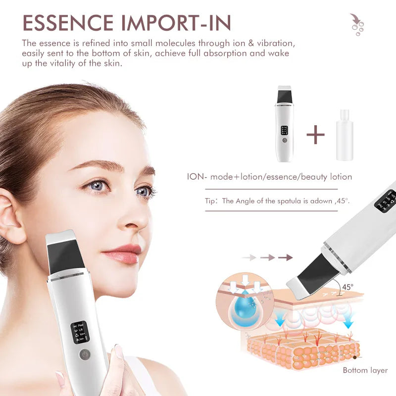 Ultrasonic Skin Scrubber Blackhead Remover Tool